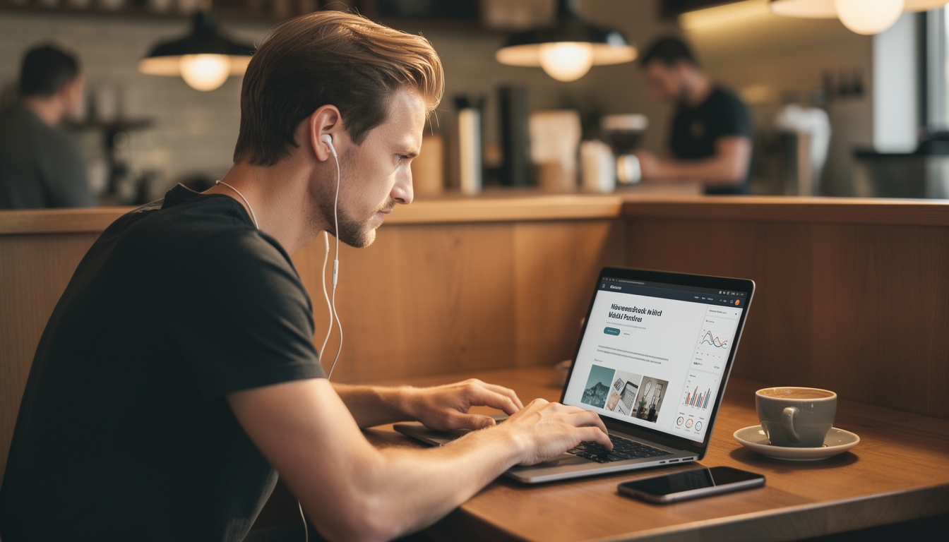 Freelancer budujący swoją obecność w internecie